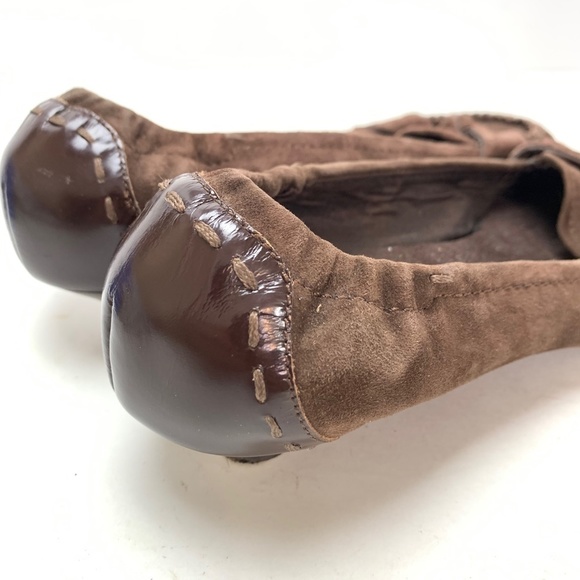 LINEA PAOLO Brown Suede Leather Kitten Heels 9.5 - Picture 3 of 16